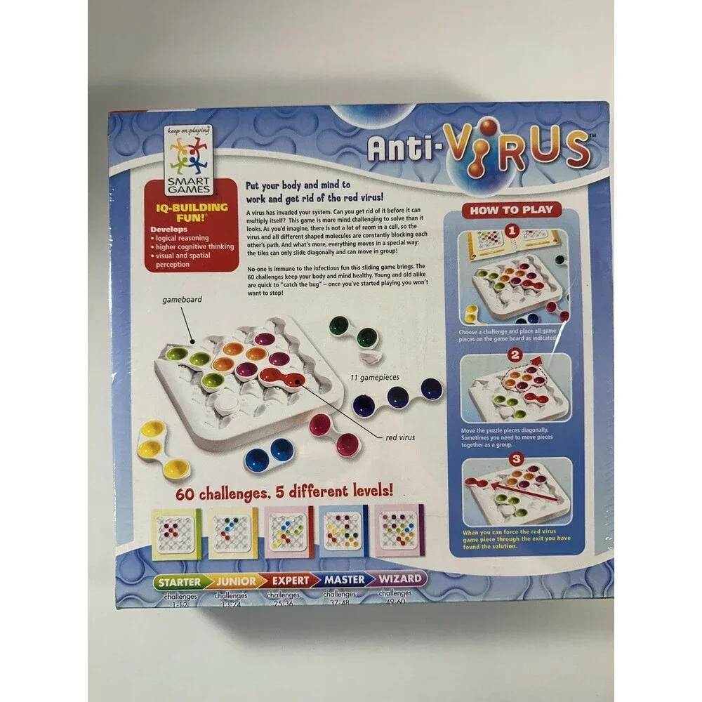 Anti-Virus Bio-Logical Smart Games IQ Brainteaser 1+ Players 2011 Sealed